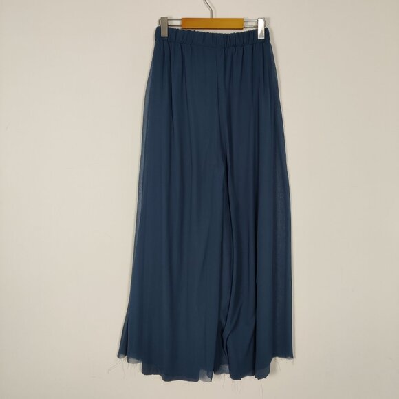 Refka Women's Palazzo Flare Pants Size 8 Blue Lined Pull On Casual Outerwear - Picture 3 of 11